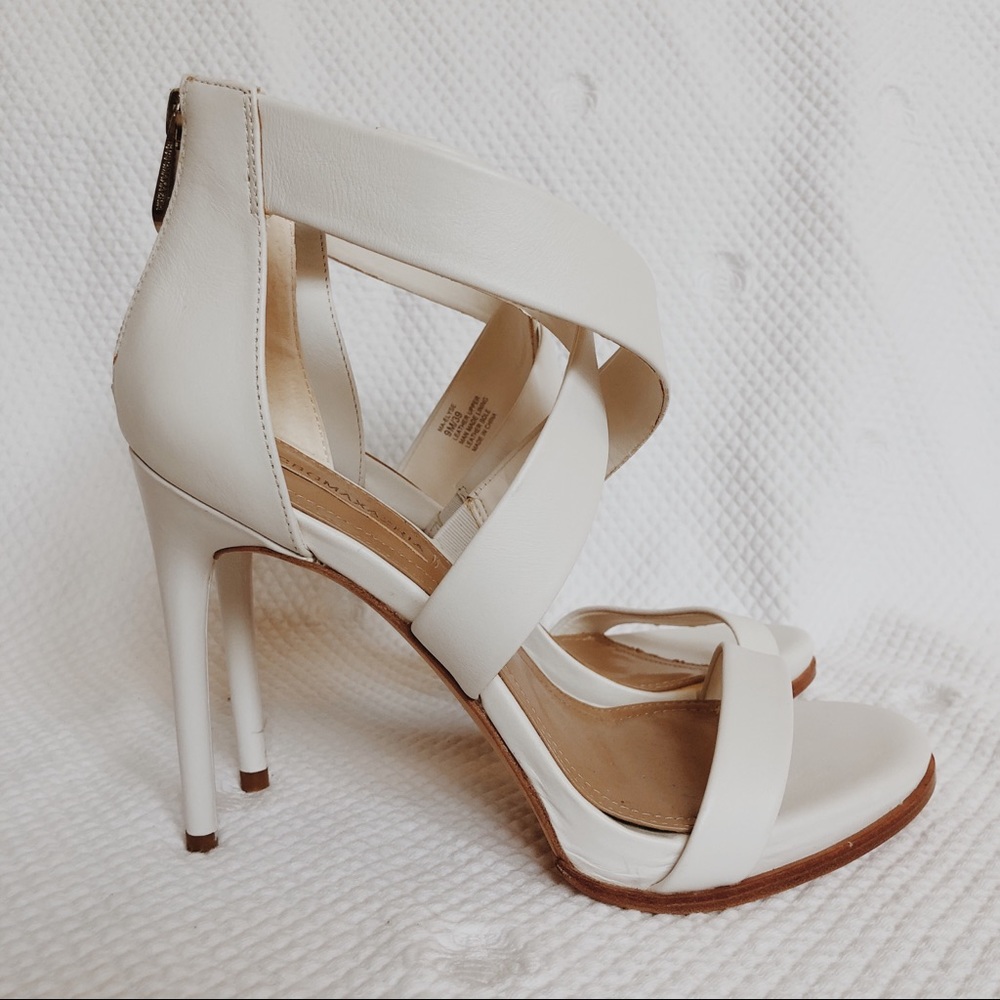 BCBGMaxAzria White Strappy High Heels